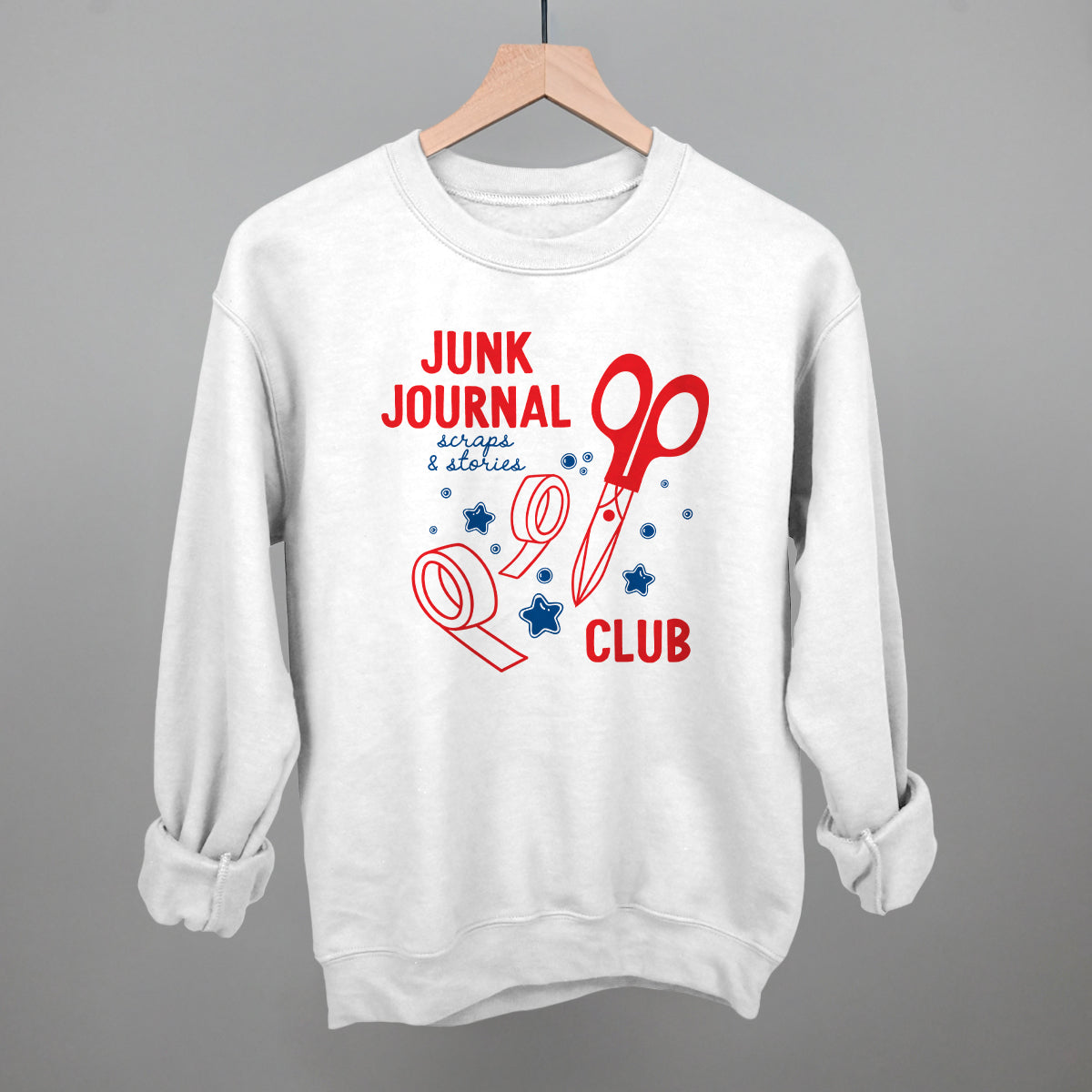Junk Journal Club Funny Sweatshirt in White – Ivy + Cloth