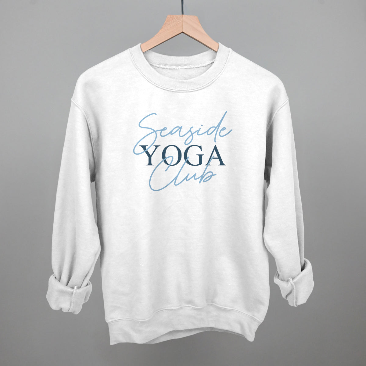 Seaside Yoga Club Funny Sweatshirt in White – Ivy + Cloth