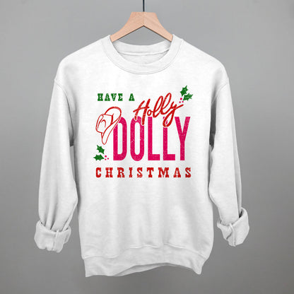 Holly Dolly Christmas Funny Sweatshirt in White – Ivy + Cloth