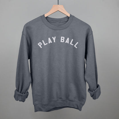 Play Ball Arc (White) Funny Sweatshirt in Charcoal – Ivy + Cloth