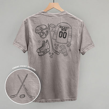 Hockey Mom Doodle (Back Print) Funny Comfort Colors T-Shirt in Grey – Ivy + Cloth