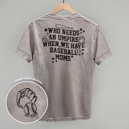 Baseball Moms graphic top in Grey