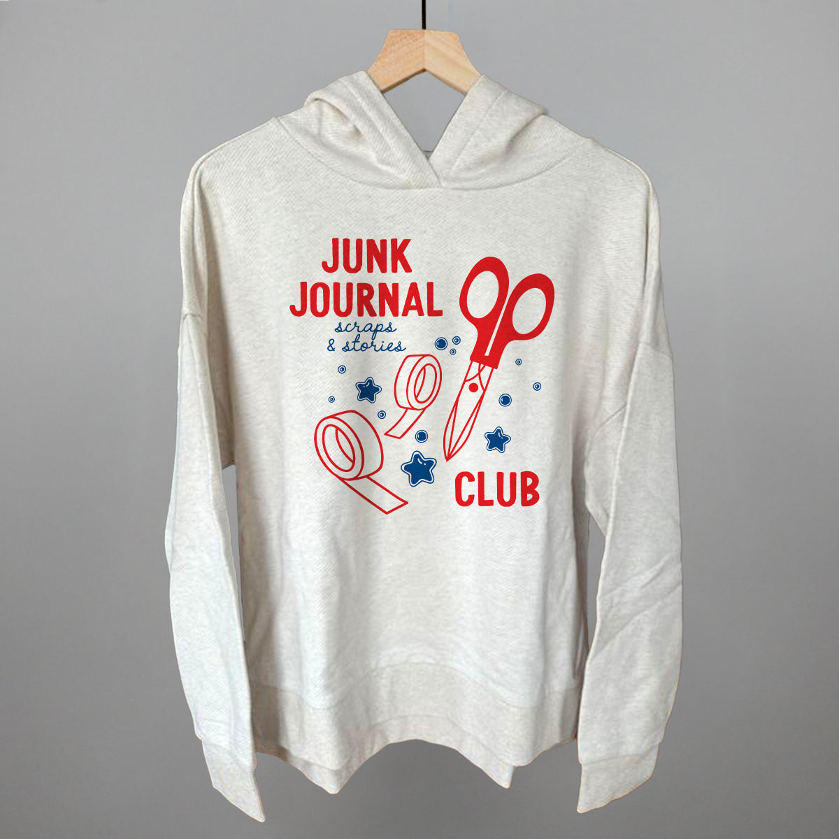 Junk Journal Club Funny Terry Hoodie in Heather Almond – Ivy + Cloth
