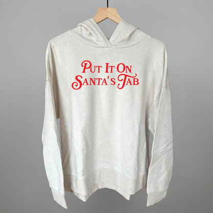 Put It On Santa's Tab (Red) Funny Terry Hoodie in Heather Almond – Ivy + Cloth