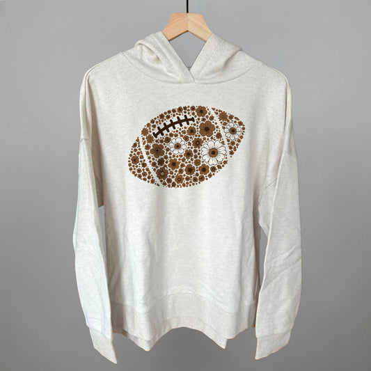 Floral Football Brown Funny Terry Hoodie in Heather Almond – Ivy + Cloth