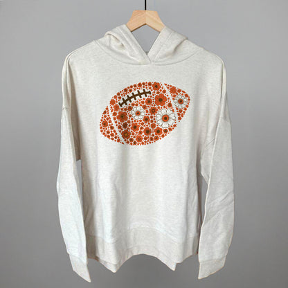 Floral Football Orange Funny Terry Hoodie in Heather Almond – Ivy + Cloth