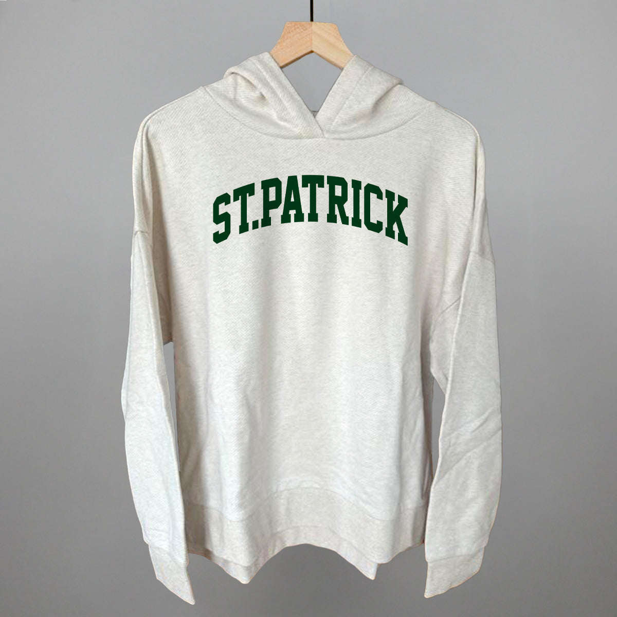 St.Patrick Arch Funny Terry Hoodie in Heather Almond – Ivy + Cloth