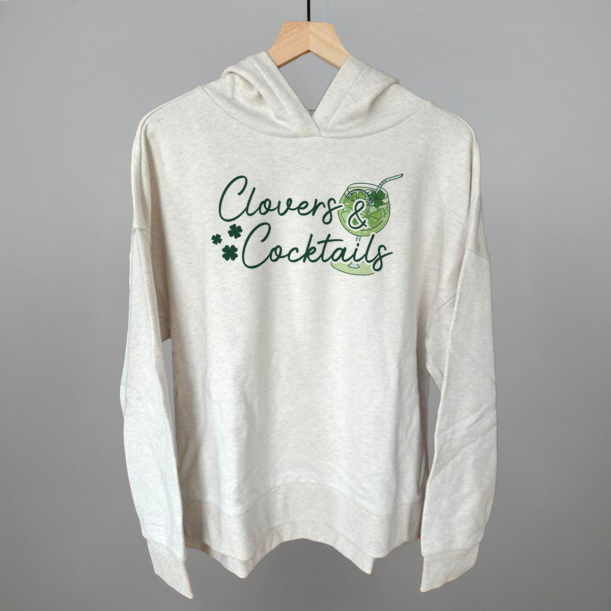 Clovers & Cocktails Funny Terry Hoodie in Heather Almond – Ivy + Cloth