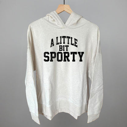 A Little Bit Sporty graphic top in Heather Almond