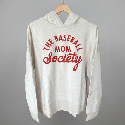 The Baseball Mom Society Funny Terry Hoodie in Heather Almond – Ivy + Cloth