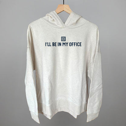 I'll Be In My Office Quilting graphic top in Heather Almond