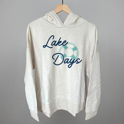Lake Day Lifebuoy Funny Terry Hoodie in Heather Almond – Ivy + Cloth