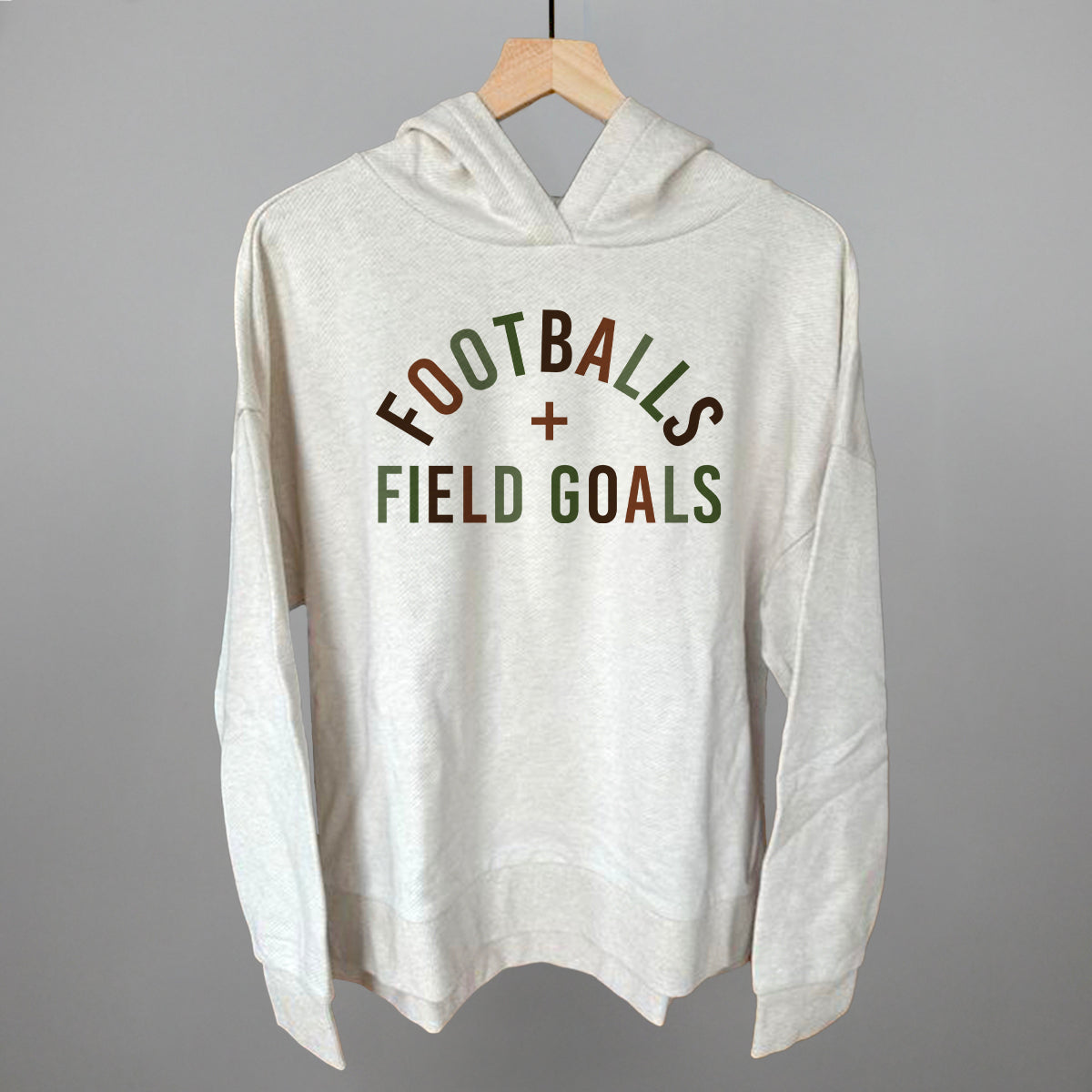 Footballs and Field Goals graphic top in Heather Almond