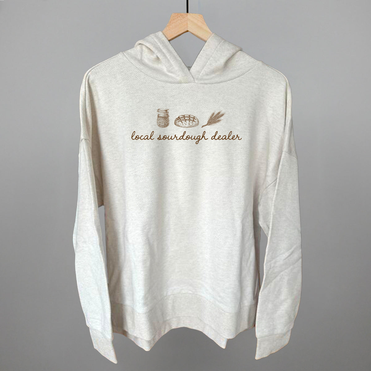 Local Sourdough Dealer Funny Terry Hoodie in Heather Almond – Ivy + Cloth