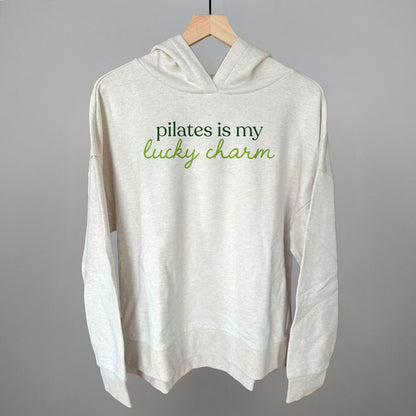 Pilates Is My Lucky Charm St. Patrick's Day graphic top in Heather Almond