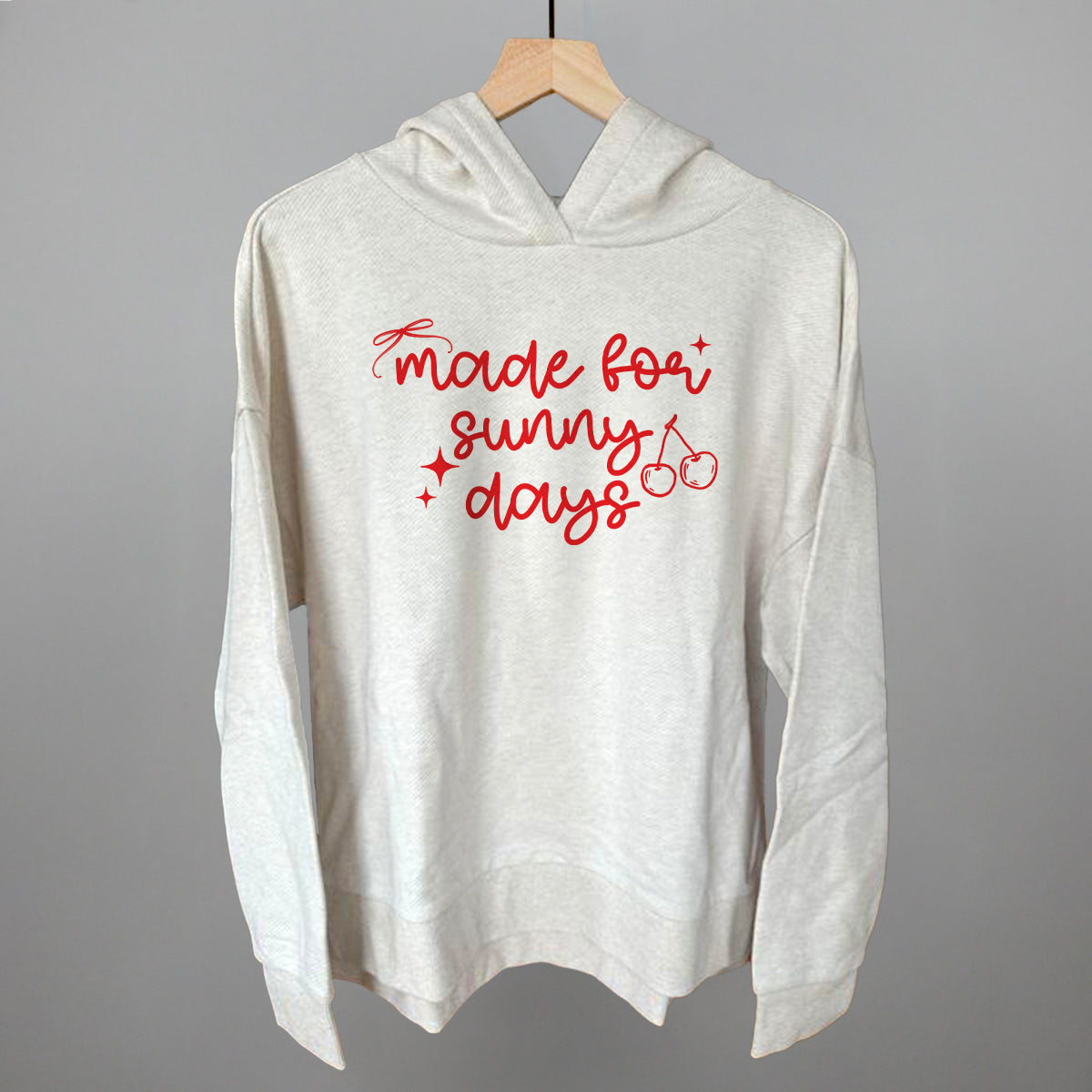 Made For Sunny Days Summer graphic top in Heather Almond