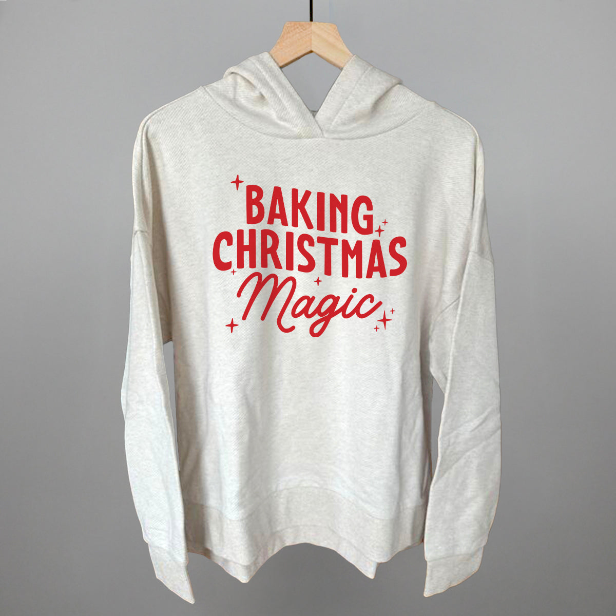 Baking Christmas Magic Funny Terry Hoodie in Heather Almond – Ivy + Cloth