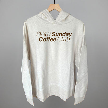 Slow Sundays Coffee Club Funny Terry Hoodie in Heather Almond – Ivy + Cloth