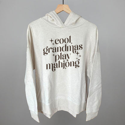 Cool Grandmas Play Mahjong graphic top in Heather Almond