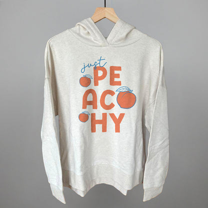 Just Peachy Summer graphic top in Heather Almond