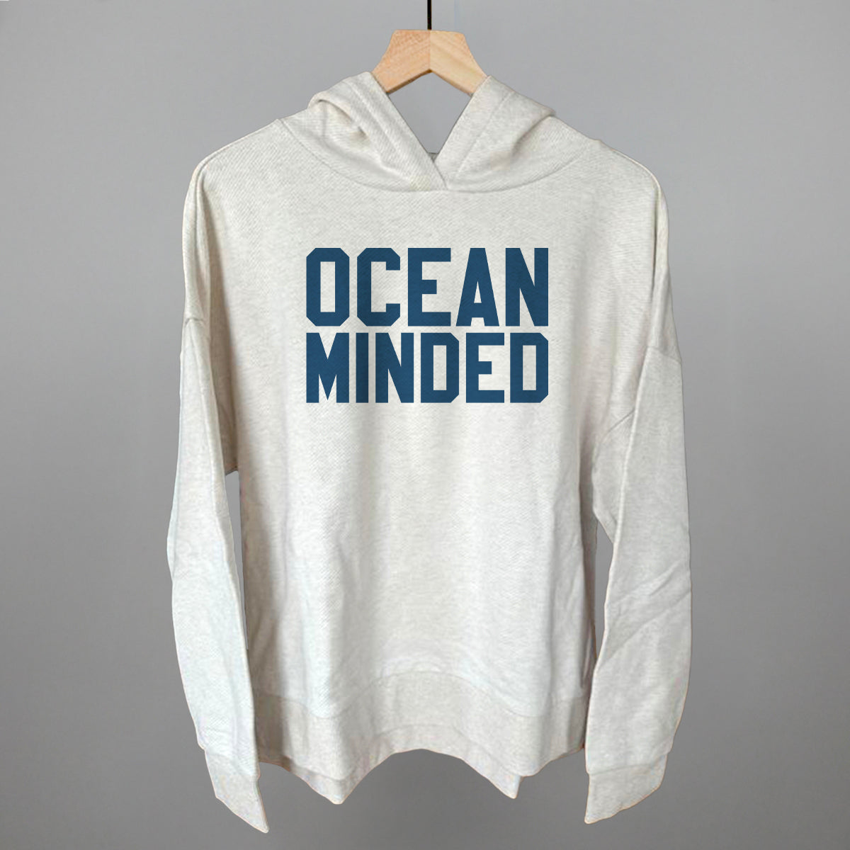 Ocean Minded Funny Terry Hoodie in Heather Almond – Ivy + Cloth
