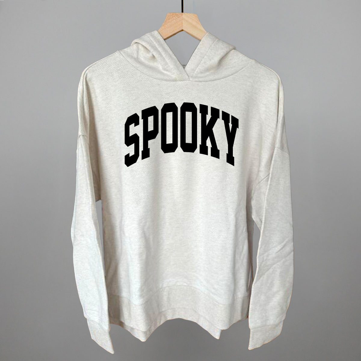 Spooky Halloween graphic top in Heather Almond