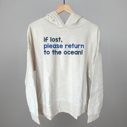 If Lost, Please Return To The Ocean Beach graphic top in Heather Almond
