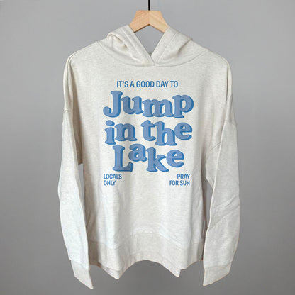 Good Day To Jump In The Lake Funny Terry Hoodie in Heather Almond – Ivy + Cloth