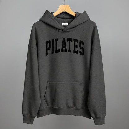 Pilates Arch Funny Hoodie in Heather Charcoal – Ivy + Cloth