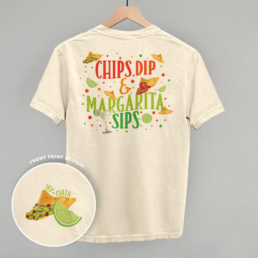 Chips, Dip & Margarita Sips (Back Print) Funny Comfort Colors T-Shirt in Ivory – Ivy + Cloth