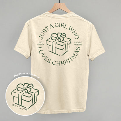 Just A Girl Who Loves Christmas (Back Print) Funny Comfort Colors T-Shirt in Ivory – Ivy + Cloth