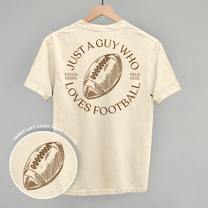 Just A Guy Who Loves Football (Back Print) Funny Comfort Colors T-Shirt in Ivory – Ivy + Cloth