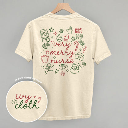 Very Merry Nurse Doodles (Back Print) Funny Comfort Colors T-Shirt in Ivory – Ivy + Cloth