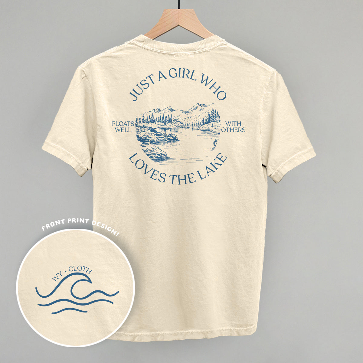 Just A Girl Who Loves The Lake (Back Print) Funny Comfort Colors T-Shirt in Ivory – Ivy + Cloth