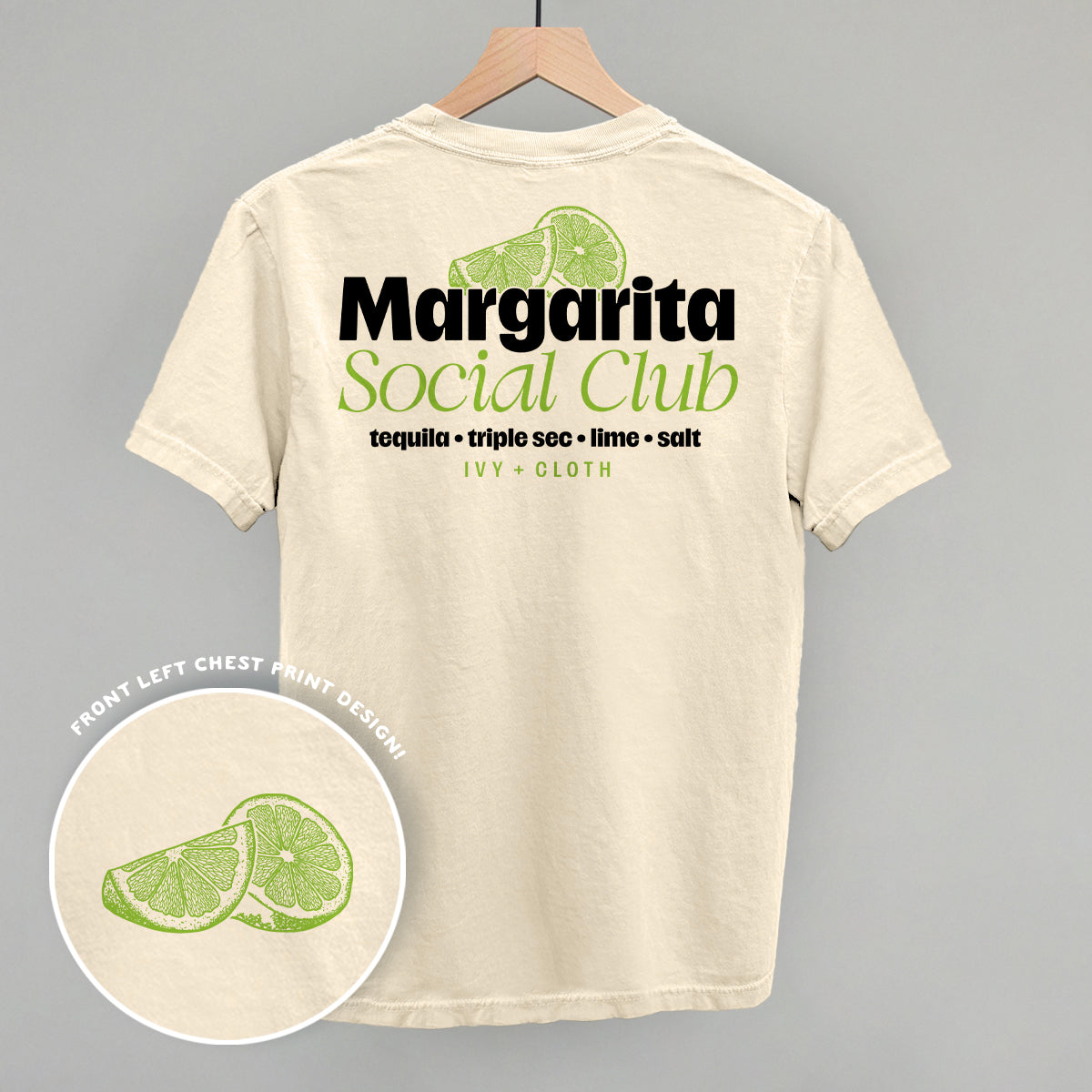 Margarita Social Club (Back Print) Funny Comfort Colors T-Shirt in Ivory – Ivy + Cloth