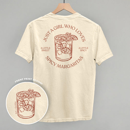 Just A Girl Who Loves Spicy Margaritas (Back Print) Funny Comfort Colors T-Shirt in Ivory – Ivy + Cloth