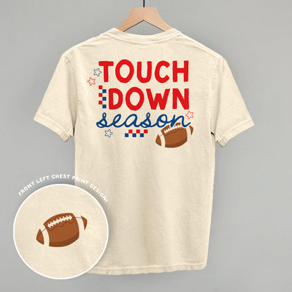 Touchdown Season Red And Blue (Back Print) Funny Comfort Colors T-Shirt in Ivory – Ivy + Cloth