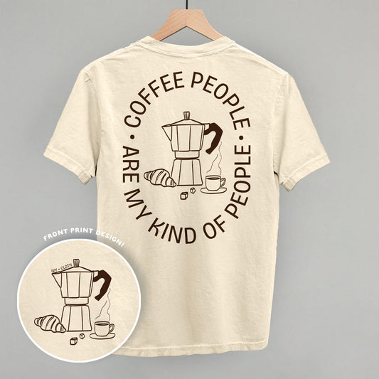 Coffee People Are My Kind Of People graphic top in Ivory