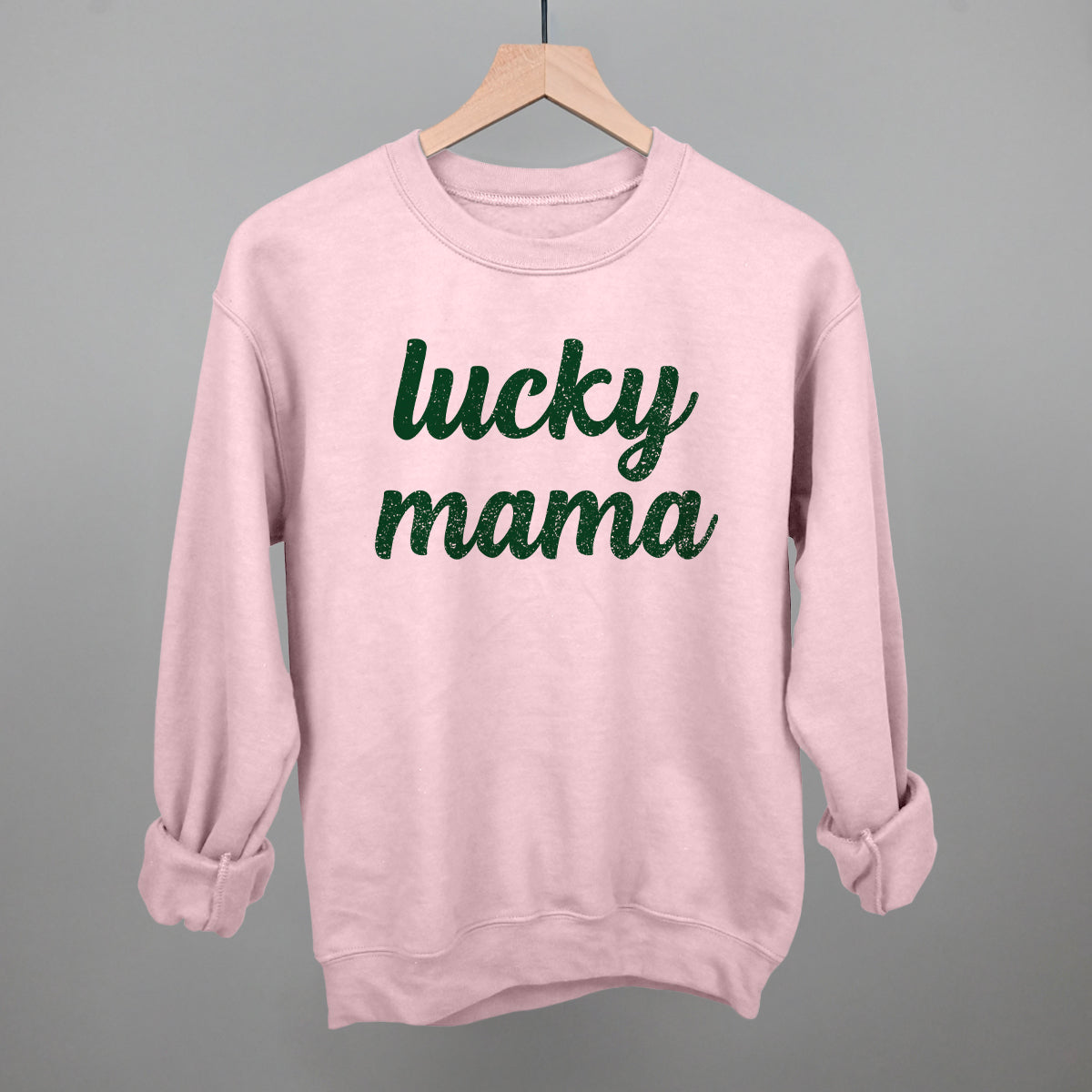 Lucky Mama Funny Sweatshirt in Light Pink – Ivy + Cloth