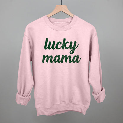 Lucky Mama Funny Sweatshirt in Light Pink – Ivy + Cloth