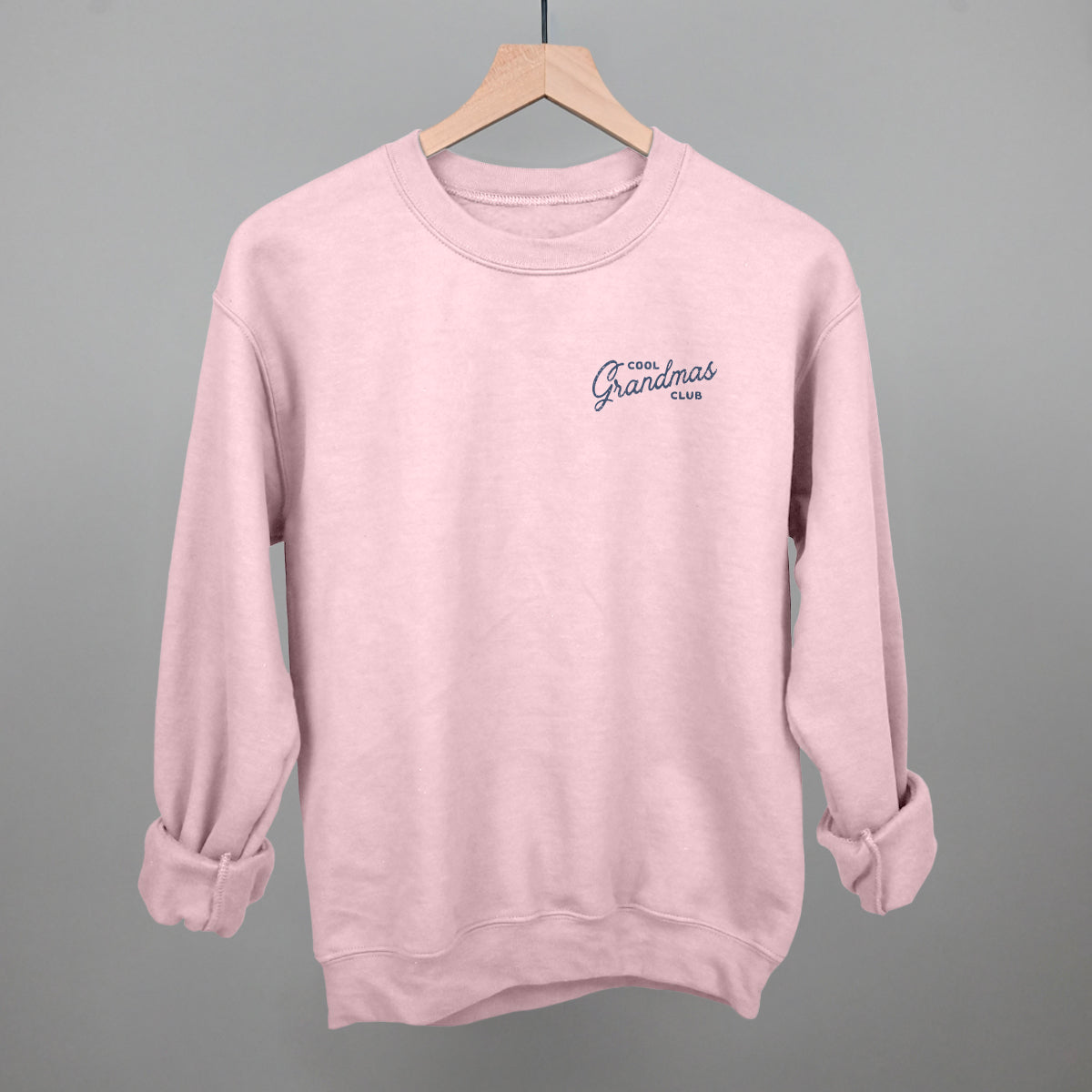 Cool Grandmas Club (Left Chest) Funny Sweatshirt in Light Pink – Ivy + Cloth