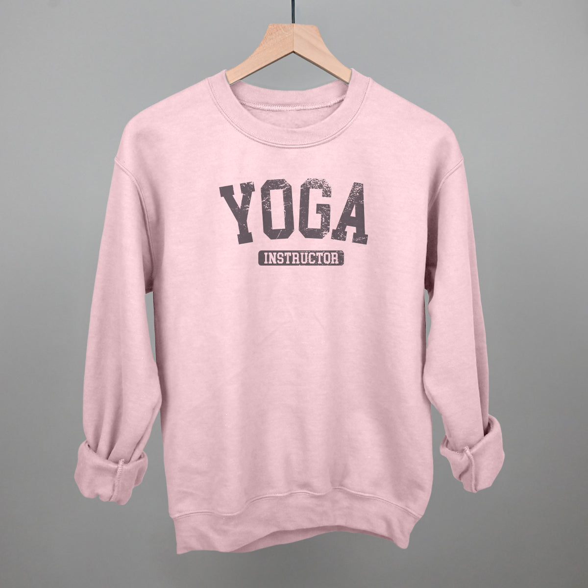 Yoga Instructor Funny Sweatshirt in Light Pink – Ivy + Cloth