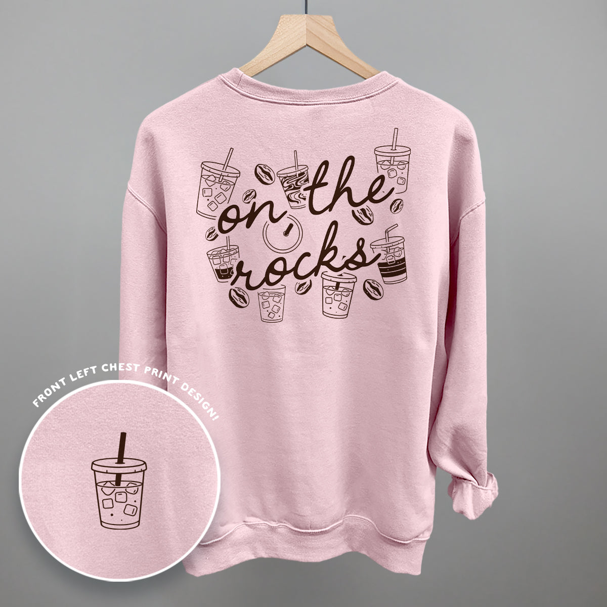 The Rocks Iced Coffee Lover graphic top in Light Pink