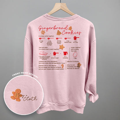 Gingerbread Cookie Recipe (Back Print) Funny Shirt & Sweatshirt in Light Pink – Ivy + Cloth