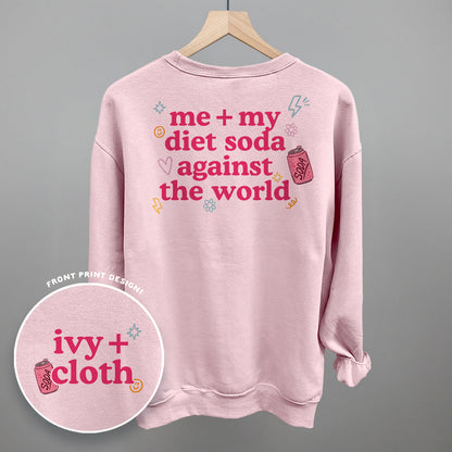 Me + My Diet Soda Against The World (Back Print) Funny Shirt & Sweatshirt in Light Pink – Ivy + Cloth