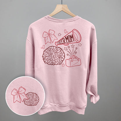 Cheer Mom Doodle (Back Print) Funny Shirt & Sweatshirt in Light Pink – Ivy + Cloth