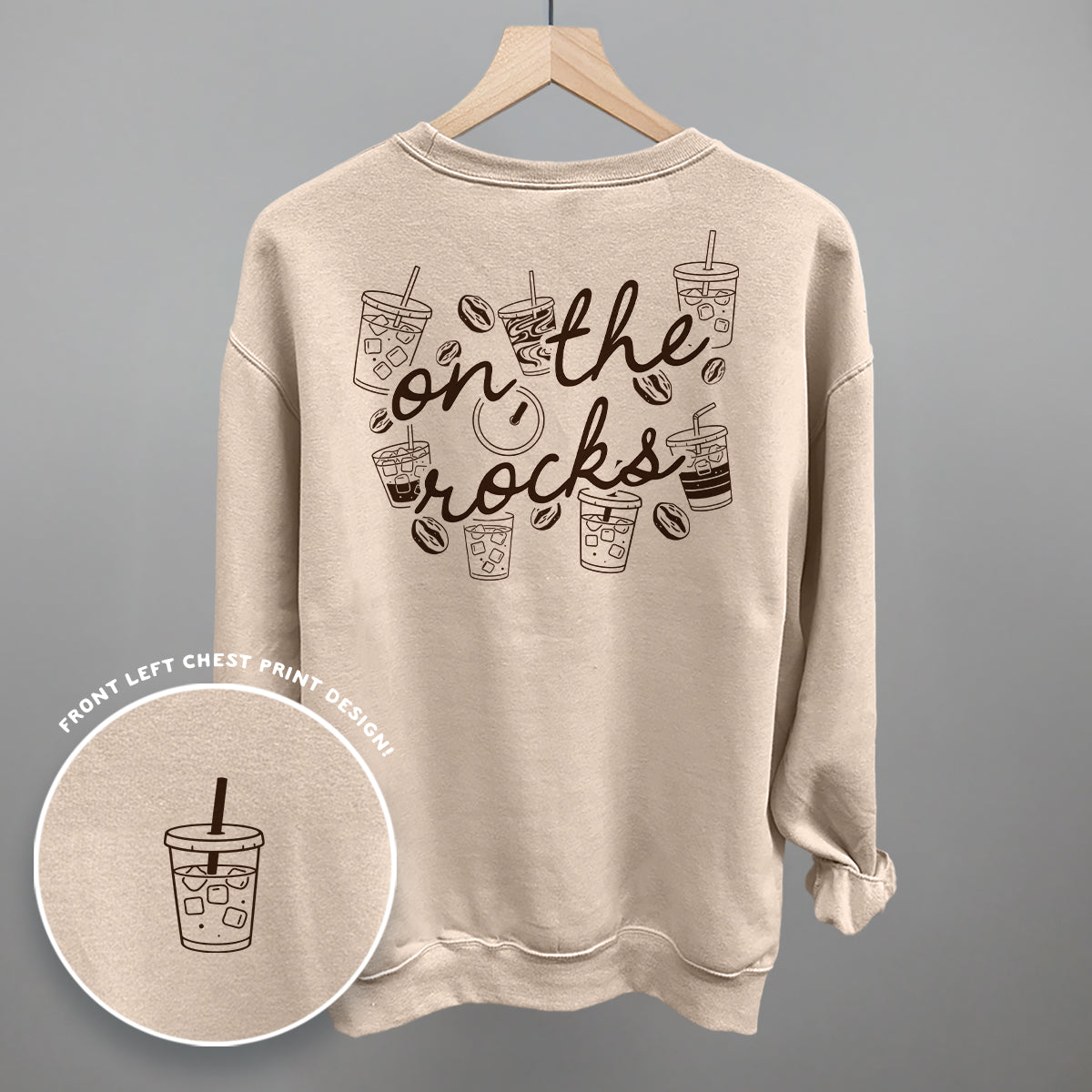 The Rocks Iced Coffee Lover graphic top in Light Sandstone