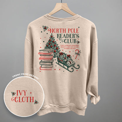 North Pole Reader's Club (Back Print) Funny Sweatshirt in Sandstone – Ivy + Cloth