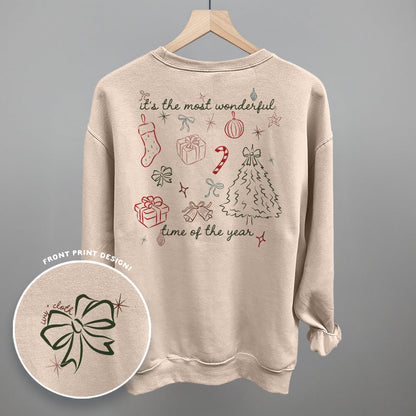 Wonderful Time Doodles (Back Print) Funny Sweatshirt in Sandstone – Ivy + Cloth