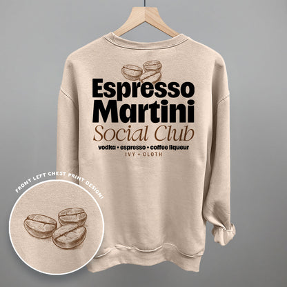 Espresso Martini Social Club graphic top in Sandstone